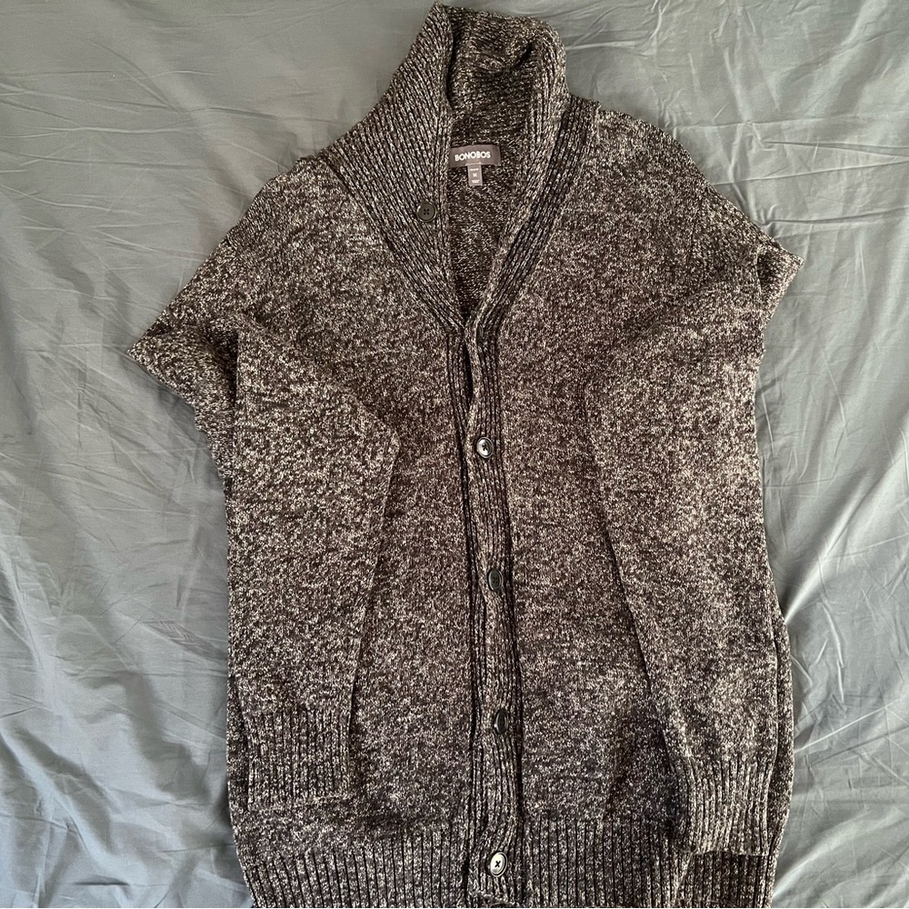 Bonobos Gray Cardigan Sweater Cozy Knit